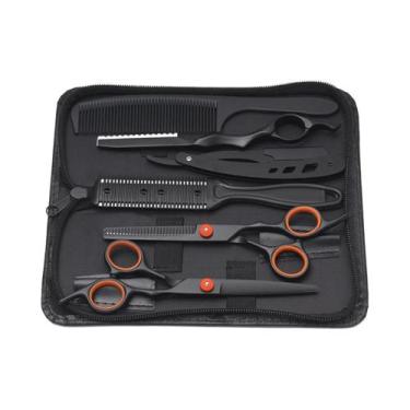 Imagem de Tesoura De Cabeleireiro Azul Em Aço Inoxidável Para Salão E Barbearia,
