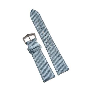Imagem de Pulseira De Relógio Em Denim Impermeável 18mm 20mm 22mm Compatível Com