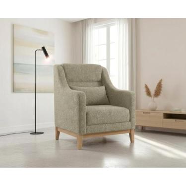 Imagem de Poltrona Encosto Alto Bouclé Áquila Verde - Zurc Decor