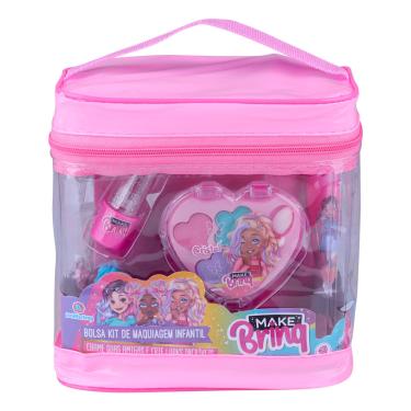 Imagem de Bolsa Kit de Maquiagem Infantil Polibrinq com 7 Peças