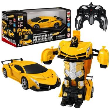 Imagem de Carrinho Com Transformação Vira Robô Com Controle Remoto Bateria Recar
