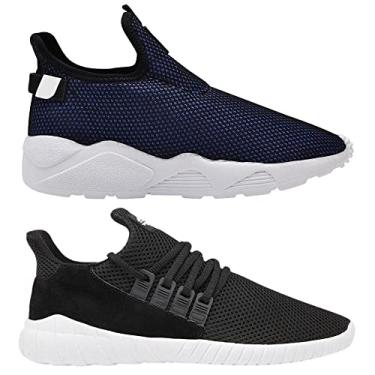 Imagem de Kit 2 Tênis Caminhada Academia Fitness Leve Macio Confortável - 42 - Azul