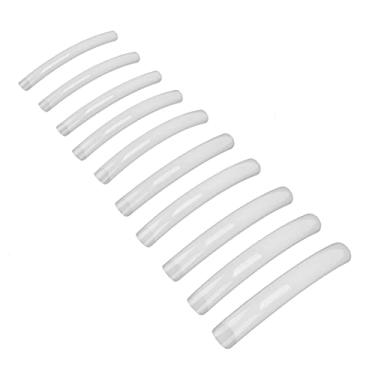 Imagem de Ponta do prego, resistente ao desgaste portátil compacto simples plano falso prego para salão de unhas para casa para mulheres senhora para extensão de unhas para(Cor natural de cabeça chata)