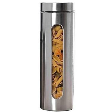 Imagem de Pote Para Mantimentos de Vidro/Inox com 1750 ML 30 CM