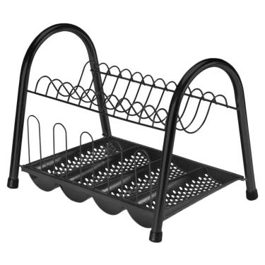 Imagem de Escorredor Duplo com Bandeja Arthi em Aço - Preto