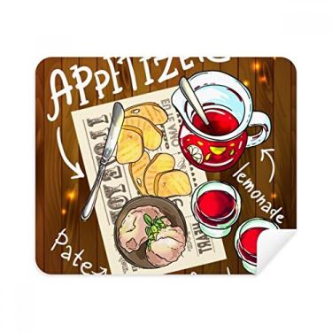 Imagem de Appetizer Lemonade Bife França Pano de limpeza Limpador de tela 2 peças Tecido de camurça