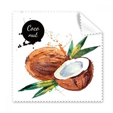 Imagem de Coconut Fruit Tasty Pano de limpeza saudável para aquarela, 5 peças
