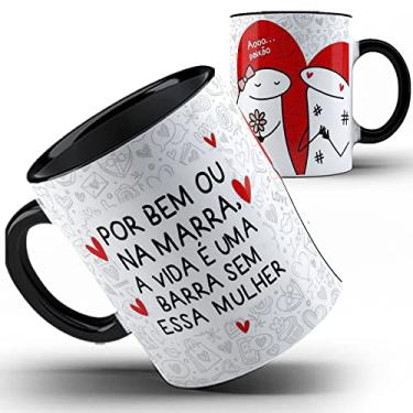 Imagem de Caneca preta Flork Namorados vida é uma barra sem ela