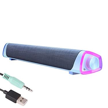 Imagem de HIOD Alto-falantes de TV com fio Bluetooth para computador 4D barra de som estéreo subwoofer barra de som para smartphone TV laptop jogo de PC, branco