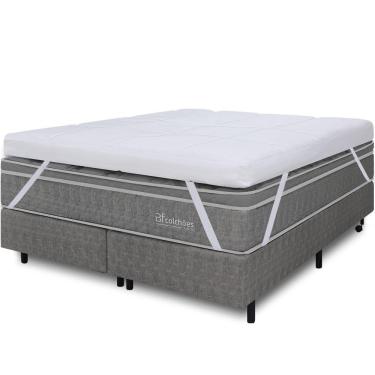 Imagem de Pillow Top Manta Premium King Ultra Macio de Fibra Siliconada Antialérgico BF Colchõe