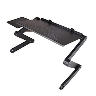 Imagem de Kiboule Suporte de mesa ajustável para notebook de liga de alumínio para cama com pernas dobráveis para notebook suporte de leitura para notebook suporte de leitura bandeja com mouse pad
