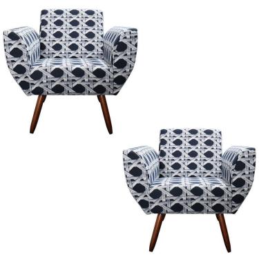 Imagem de Kit 2 Poltronas Jolly Decorativa Azul