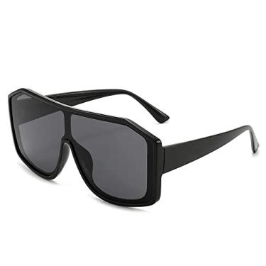 Imagem de Óculos de sol de uma peça de armação grande, óculos de sol poligonais de personalidade, tendência de moda feminina, óculos de sol combinados, 4, tamanho único
