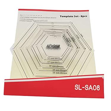 Imagem de YICBOR Mini modelo hexagonal para máquina de costura doméstica 1 conjunto = 8 peças #SL-SA08