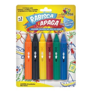 Imagem de Caneta Rabisca E Apaga Com 6 - Art Brink