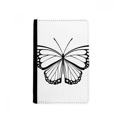 Imagem de Porta-passaporte simples preto borboleta para espécimes Notecase Burse capa carteira porta-cartão, Multicolor