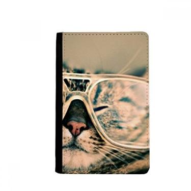 Imagem de Óculos de animal fotografia de gato porta-passaporte Notecase Burse carteira capa para cartão, Multicolorido.