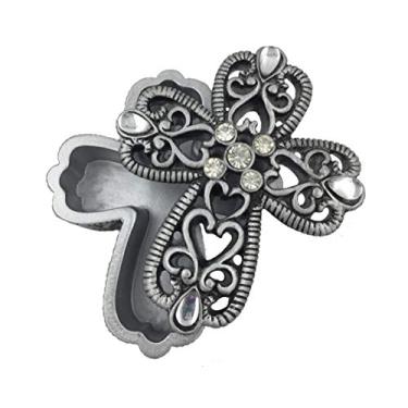 Imagem de FASHIONCRAFT 8630 Caixinhas de design cruzado, caixa de bugigangas de design cruzado, comunhão, batismo, lembrancinhas de evento religioso – 1 peça