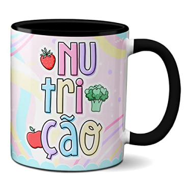 Imagem de Caneca Nutrição Profissão Alimentação Saúde Nutricionista (Preta)