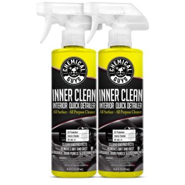 Imagem de Chemical Guys SPI_663_1602 InnerClean Interior Quick Detailer and Protectant, seguro para carros, caminhões, SUVs, jipes, motocicletas, trailers e mais, 50 ml, pacote com 2