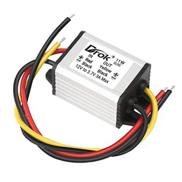 Imagem de Conversor Buck de 12 V para 3,7 V, DROK DC 8 – 35 V para 3,7 V 3 A 11 W Módulo de fonte de alimentação de placa reguladora de voltagem 5 V 6 V 9 V 12 V 24 V à prova d'água