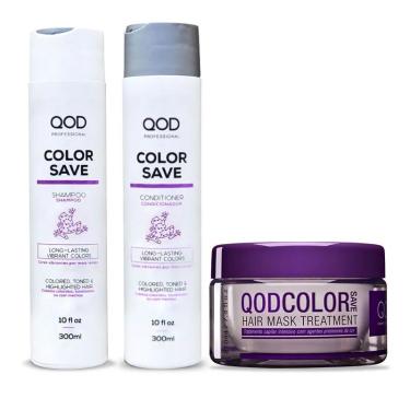 Imagem de Qod Pro kit Color Save Shampoo, Condicionador e Mask