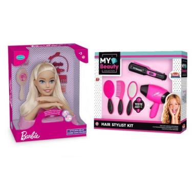 Imagem de Boneca Barbie Busto Styling Head 12 Frases + Salão De Beleza - Pupee B