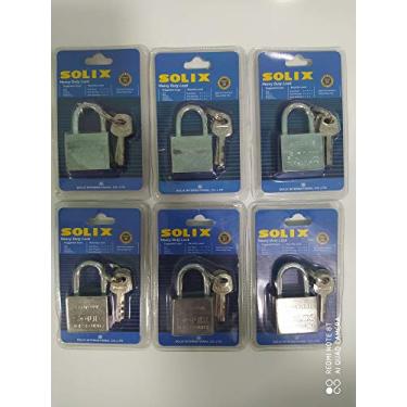Imagem de CADEADO AÇO SOLIX 30mm 6UNIDADES (5 x 2.9 x 1.50)