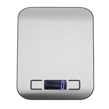 Imagem de balanças de cozinha eletrônicas pequenas 5kg / 1g balanças eletrônicas mini aço inoxidável balança luminosa digital lcd eletrônica de cozinha balança de assar chá