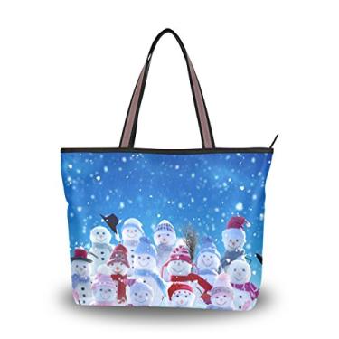 Imagem de Bolsa de ombro My Daily feminina fofa boneco de neve de inverno, Multi, Medium