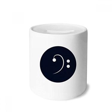 Imagem de DIYthinker Cofre de música branca para baixo, caixa de dinheiro, caixa de cerâmica para presente de cofrinho