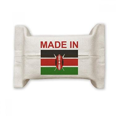 Imagem de Bolsa de linho de algodão feita no país Love para lenços faciais da Made in Kenya