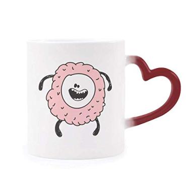 Imagem de Caneca de grés rosa Cyclops do Universo com mudança de cor vermelha