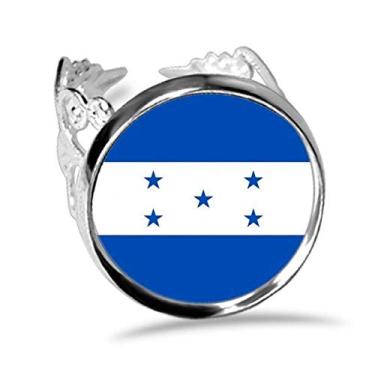 Imagem de DIYthinker Anel de noivado ajustável com bandeira nacional da América do Norte de Honduras