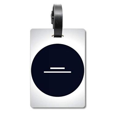 Imagem de White Music Half Rest Note Bolsa de mala preta com etiqueta para cartão de bagagem