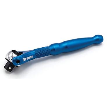 Imagem de Titan 11316 Chave de 1/4" x 10 cm (4") 90 dentes de cabeça giratória micro catraca - azul