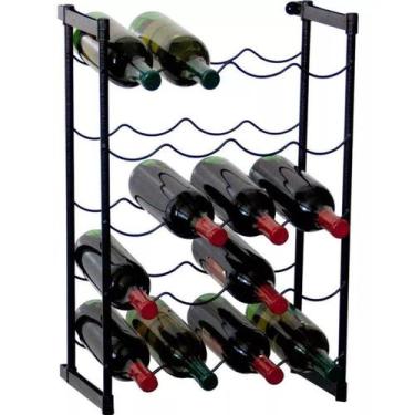 Imagem de Metaltru Adega De Chão Estante Rack Para 20 Garrafas De Vinho E Espuma