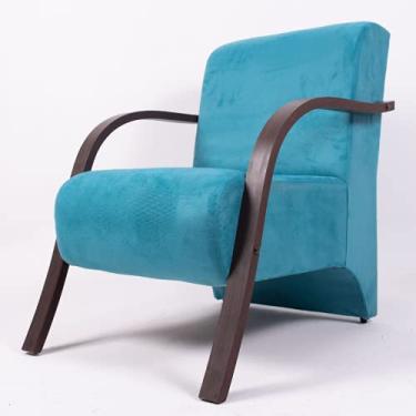 Imagem de Poltrona Santa Rita Suede Verde Água