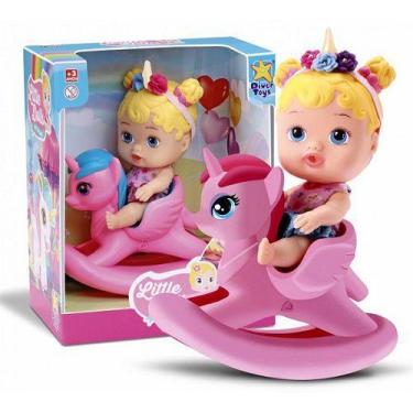 Imagem de Boneca Little Dolls Balancinho Do Unicórnio - Divertoys - Diver Toys