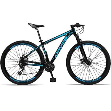 Imagem de Bicicleta Aro 29 Drais 21V Câmbios e Trocador Shimano Freio a Disco MTB PRETO AZUL CLARO 17