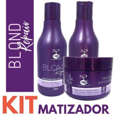 Imagem de Kit Shampoo Condicionador Mascara Matizador Blond Np Hair