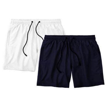 Imagem de Kit 2 Bermudas Life Lisa Short Liso Masculino Básico Mauricinho Tactel-Masculino