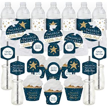 Imagem de Big Dot of Happiness Twinkle Twinkle Little Star - Baby Shower or Birthday Party Favors and Cupcake Kit - Fabulous Favor Party Pack - 100 Pieces