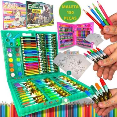 Imagem de Estojo Maleta Escolar Infantil Pintura 150Pç Menino/Menina - Fun Game