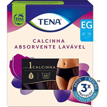 Imagem de Tena Calcinha Lavável, Calcinha Absorvente para Incontinência Urinária, Preta - EG