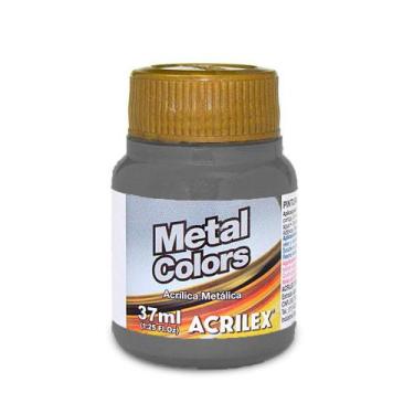 Imagem de Tinta Metal Colors Acrílica 37ml Preto 520 Acrilex - Acrilex - Artisti