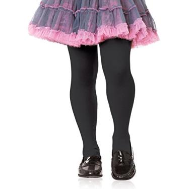 Imagem de Meia-calça infantil Leg Avenue. preta. 4-6