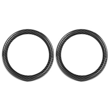 Imagem de 2 Peças De Guarnição De Buzina De Porta De Carro Para R54 R56,Guarnição Interior Com Padrão De Carbono Premium, Decoração Elegante E Proteção De Alto-falante
