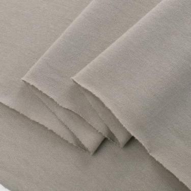 Imagem de Verão algodão malha tecido liso roupas bebê BJD camiseta manga curta moletom fino (57 cinza cáqui, cortado por metro)