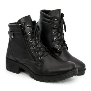 Imagem de Coturno Bota Feminina Preto Confort Flex Macio Sola Tratorada (br_footwear_size_system, adult, numeric, numeric_34)